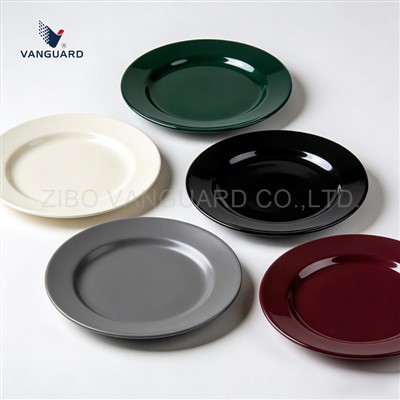 Set Plât Ceramig Gwyn Gyda Dyluniad